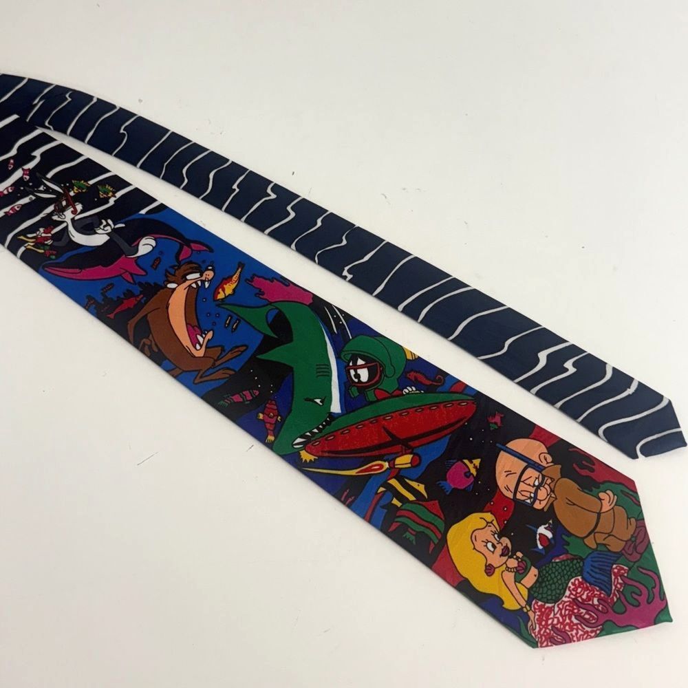 Vintage 1993 Warner Bros Looney Tunes Cartoon Tie 56”